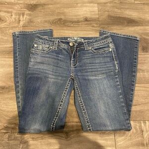 Paisley Sky Women's Classic Blue Boot Cut Jeans